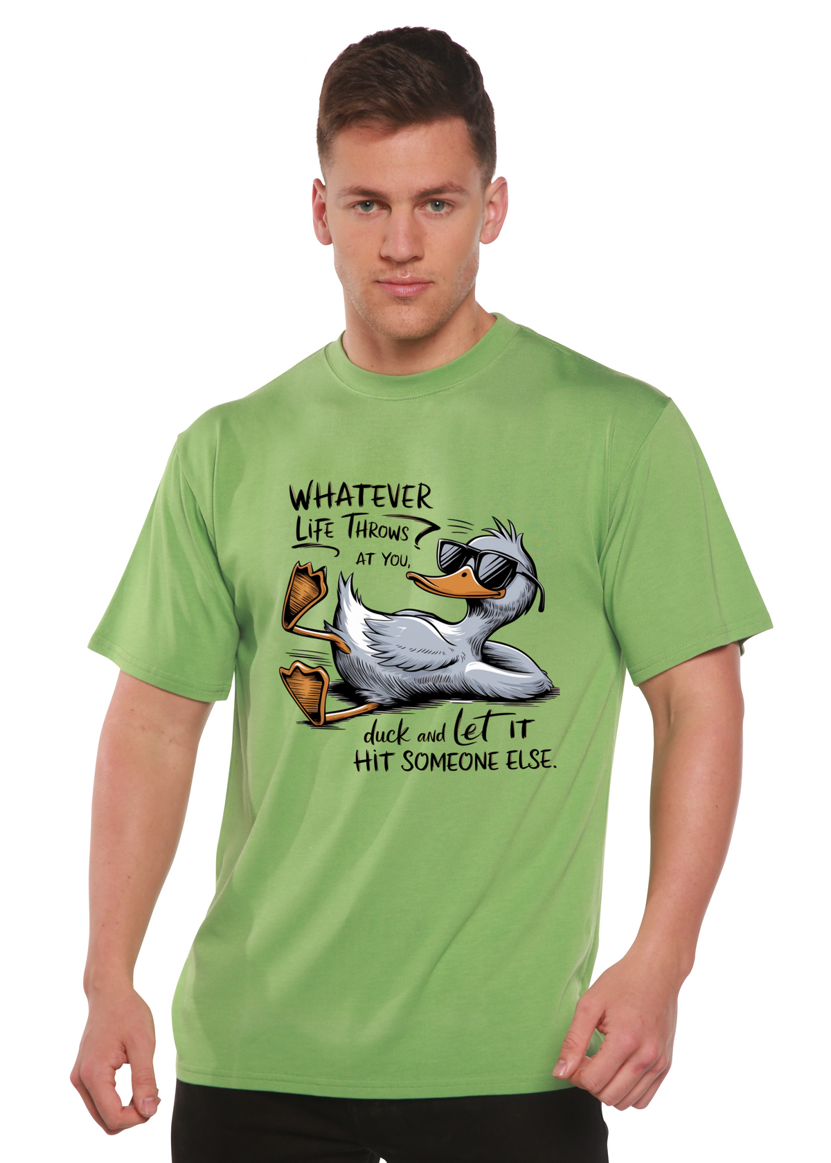 Whatever Life Throws at You Funny Unisex Bamboo/Cotton Graphic T-Shirt
