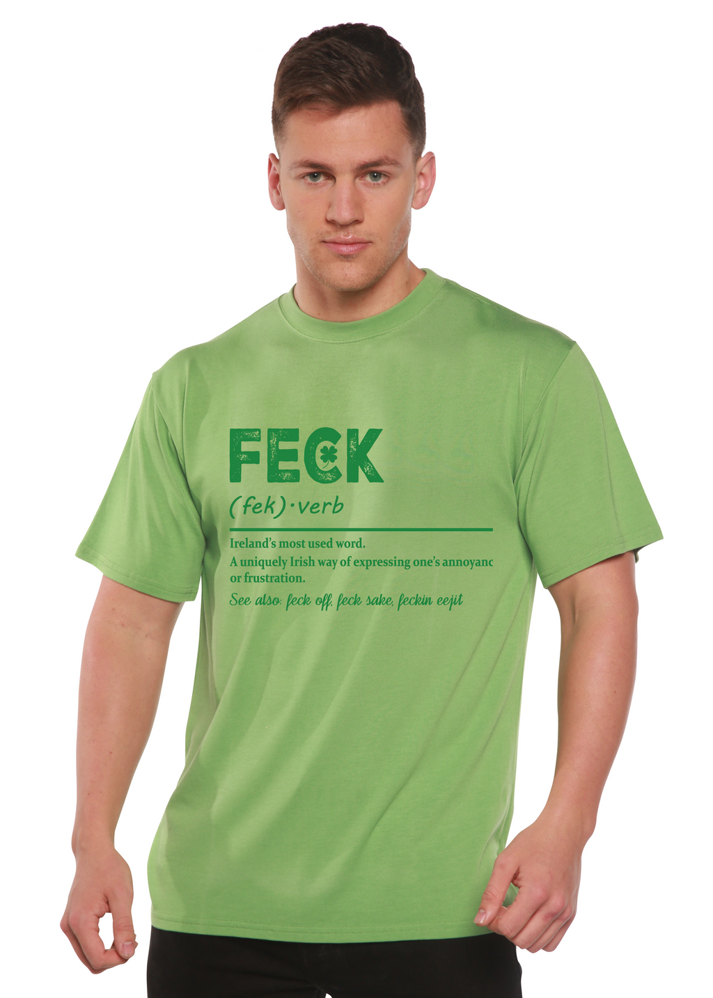 Feck Irish St Patricks Day Unisex Bamboo/Cotton Graphic T-Shirt
