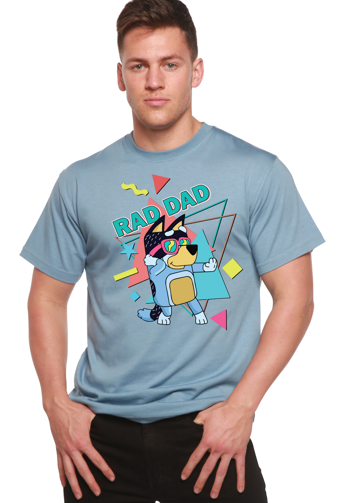 Rad Dad Bluey Men's Bamboo Short Sleeve Graphic T-Shirt