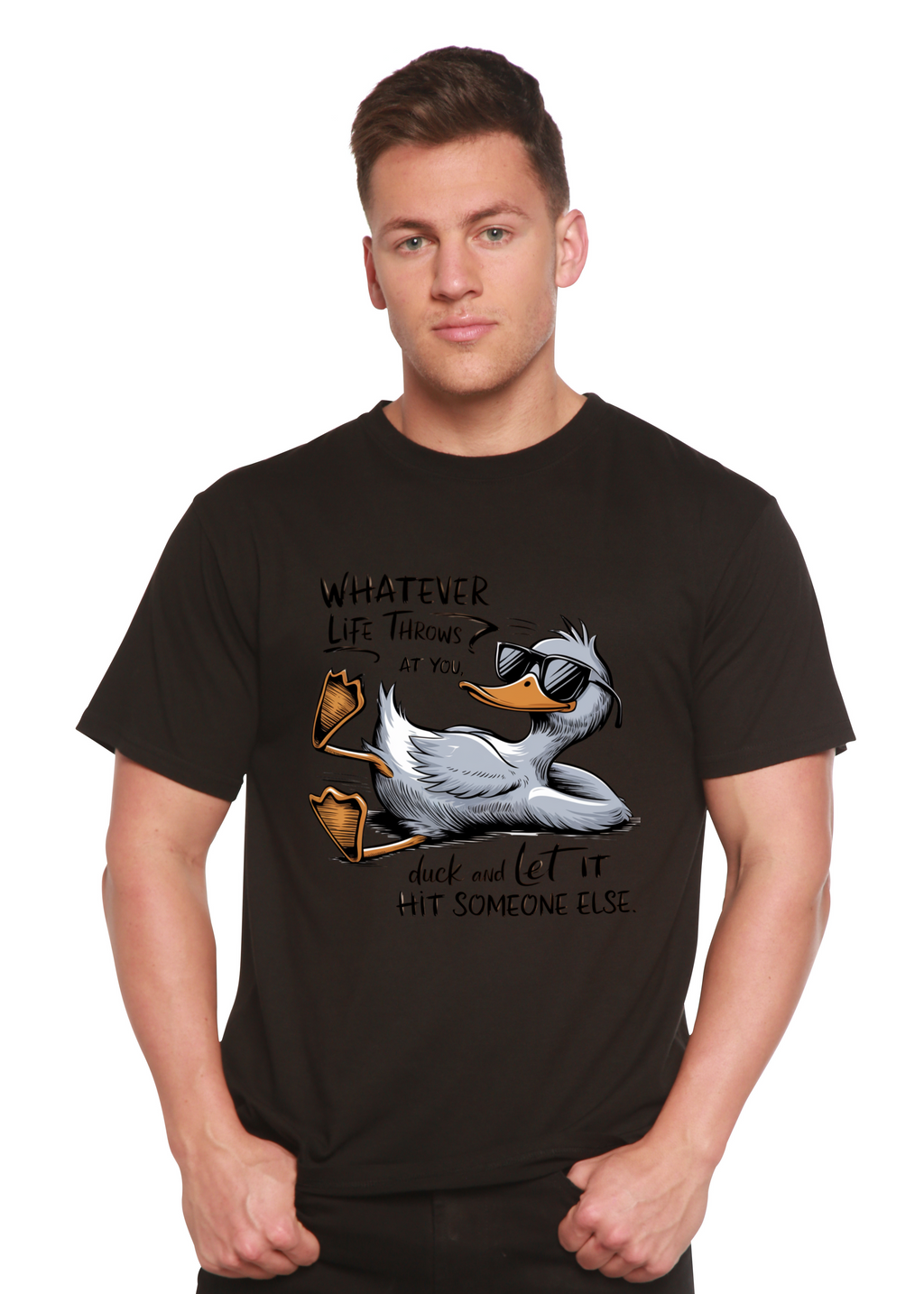 Whatever Life Throws at You Funny Unisex Bamboo/Cotton Graphic T-Shirt