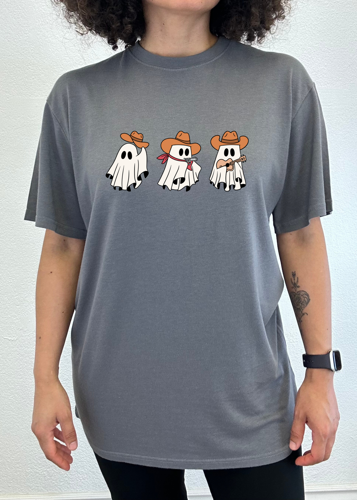 Cowboy Ghosts Unisex Bamboo Viscose/Organic Cotton Short Sleeve Graphic T-Shirt