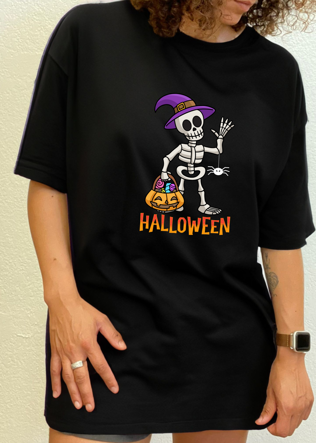 Happy Halloween Unisex Bamboo Viscose/Organic Cotton Short Sleeve Graphic T-Shirt
