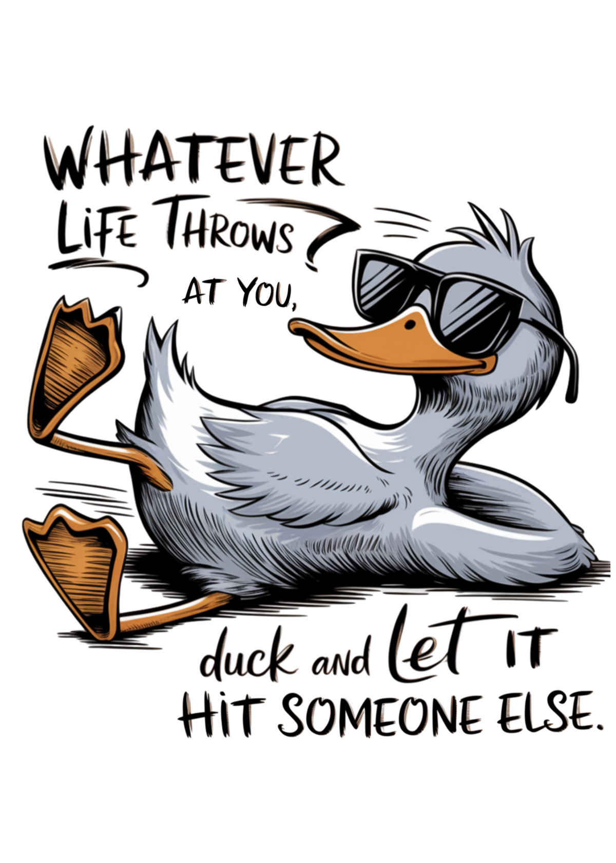 Whatever Life Throws at You Funny Unisex Bamboo/Cotton Graphic T-Shirt