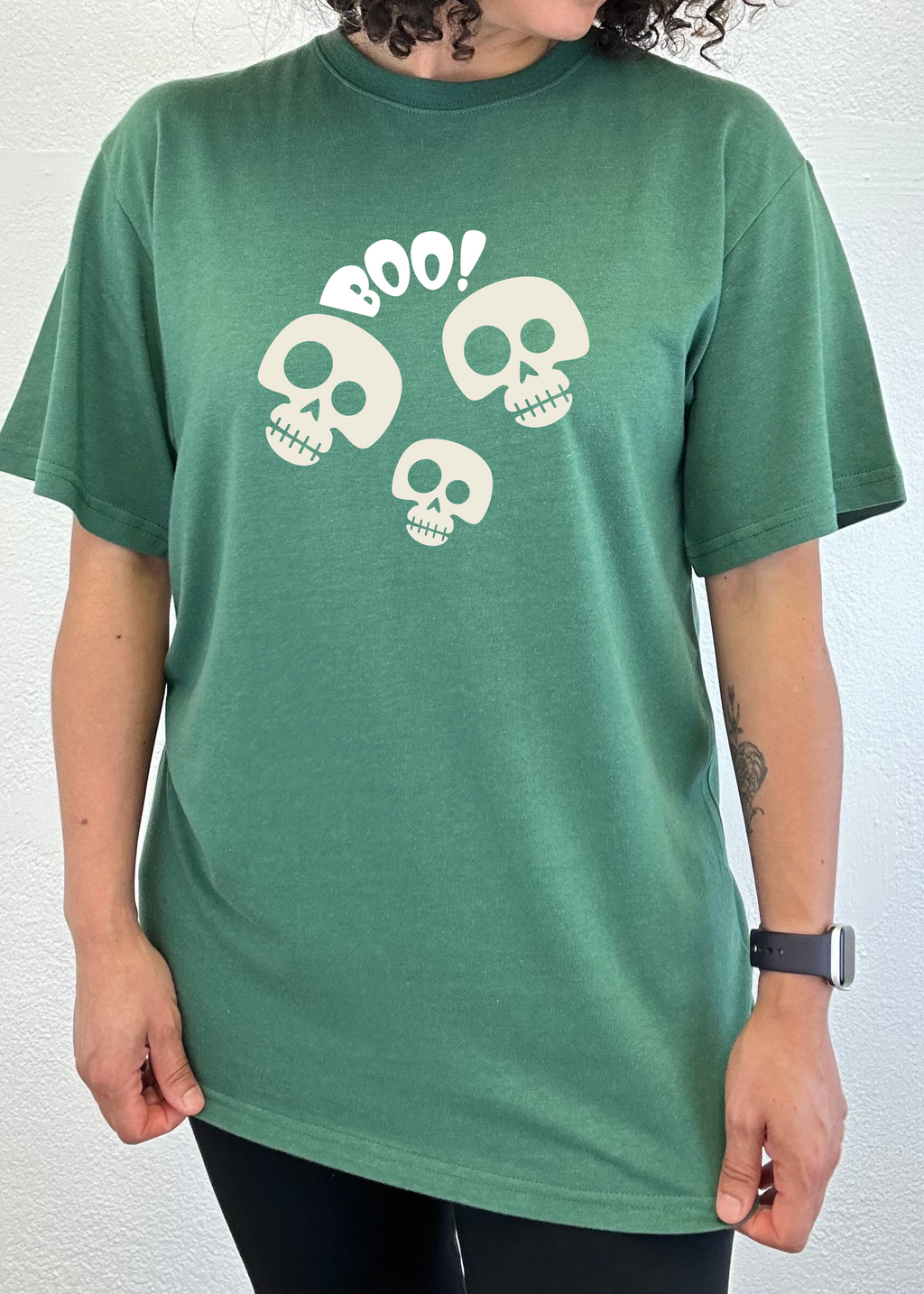 Halloween Boo Unisex Bamboo Viscose/Organic Cotton Short Sleeve Graphic T-Shirt
