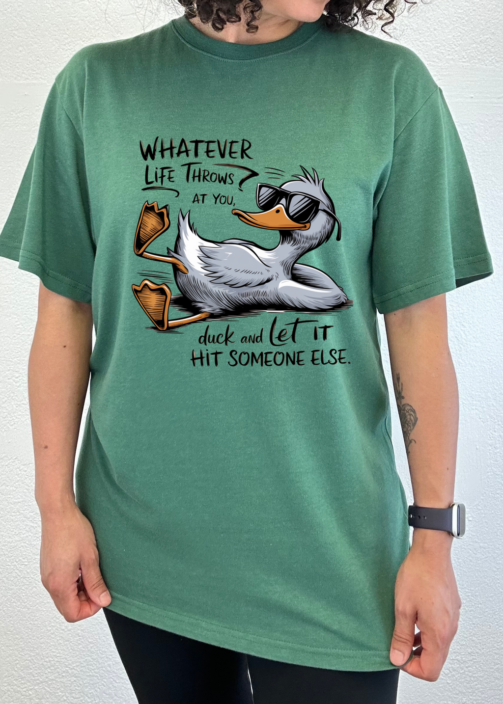 Whatever Life Throws at You Funny Unisex Bamboo/Cotton Graphic T-Shirt