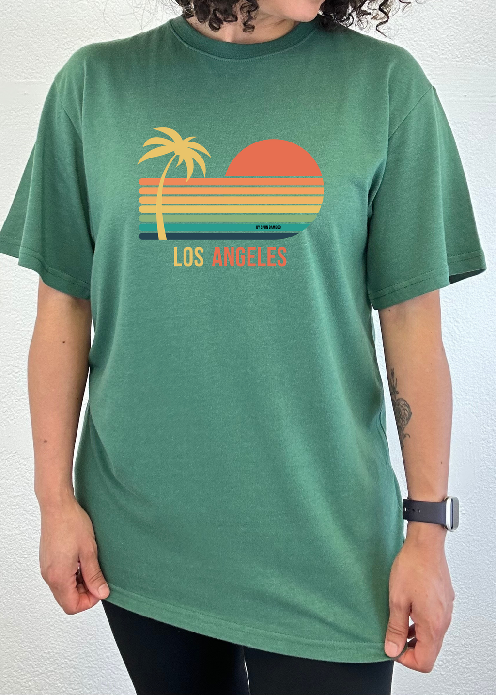 Los Angeles Unisex Bamboo Viscose/Organic Cotton Short Sleeve Graphic T-Shirt