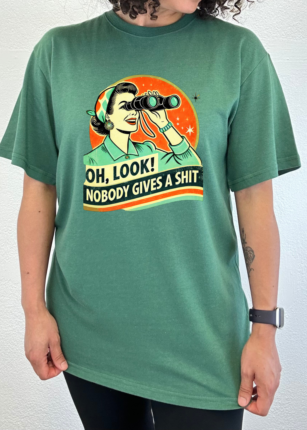 Funny Retro Woman Unisex Bamboo/Cotton Graphic T-Shirt