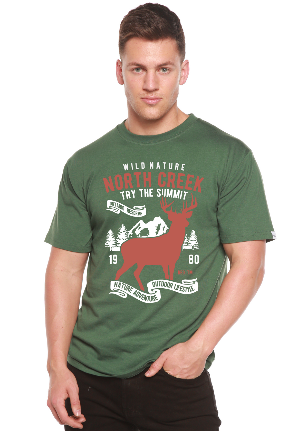 North Creek Spun Bamboo® Men's Bamboo Viscose/Organic Cotton Short Sleeve Graphic T-Shirt