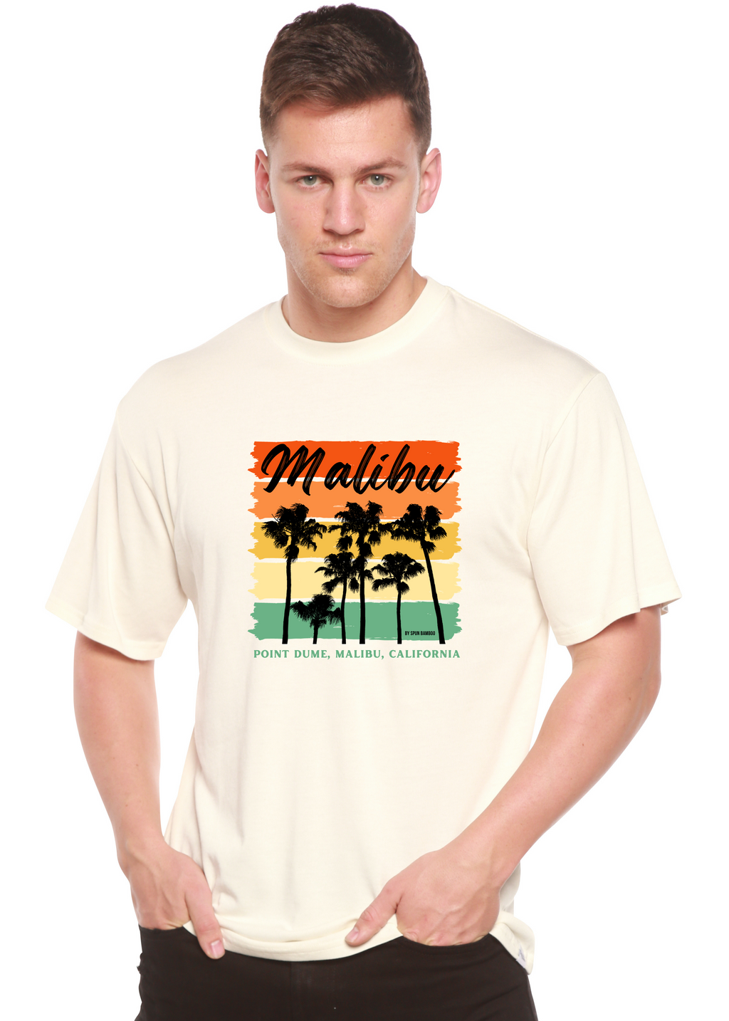 Malibu Unisex Bamboo Viscose/Organic Cotton Short Sleeve Graphic T-Shirt
