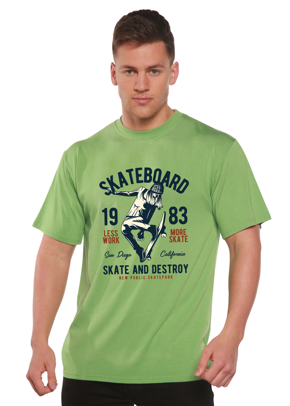 Skateboard 1983 Men's Bamboo Viscose/Organic Cotton Short Sleeve Graphic T-Shirt