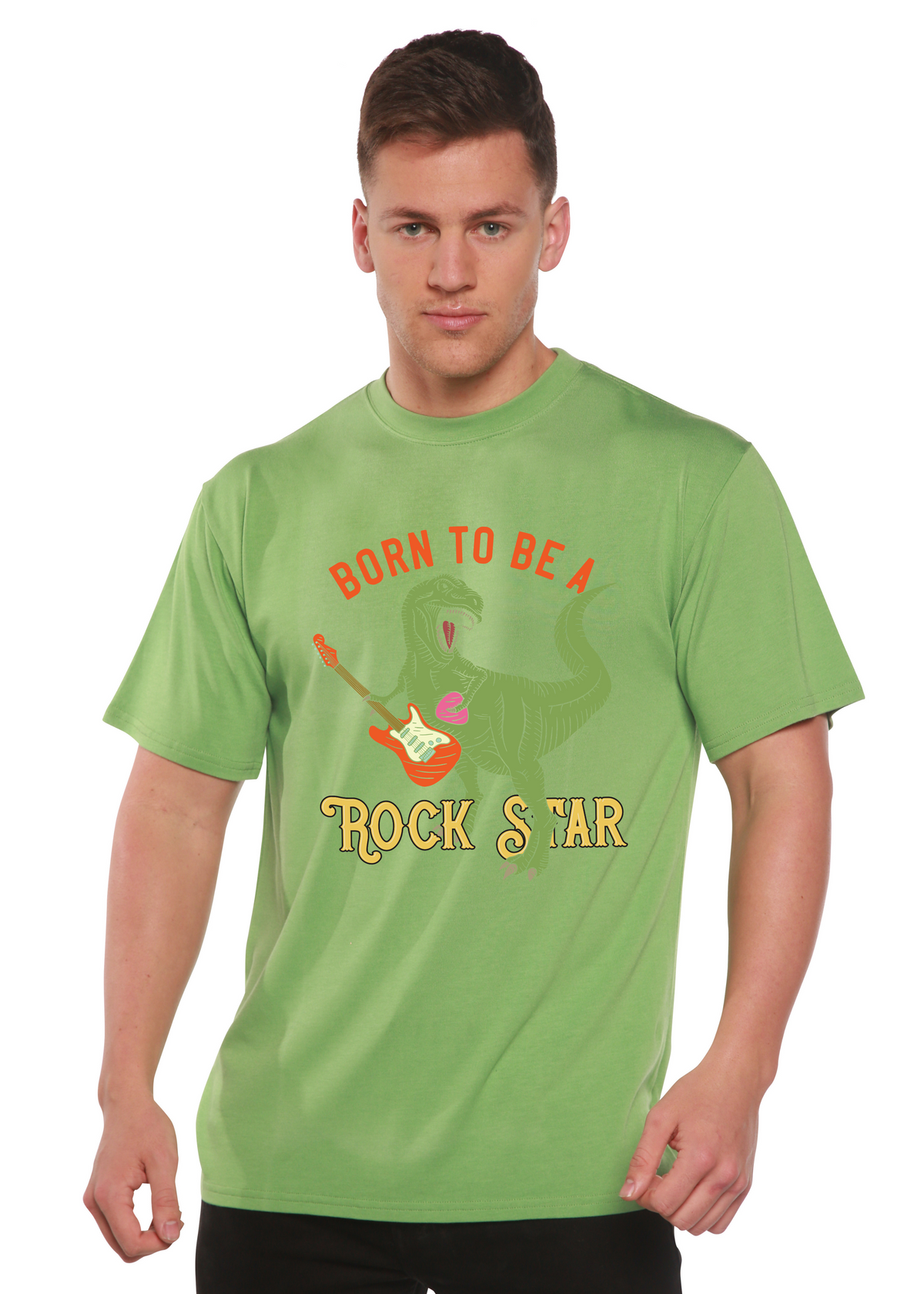 Born To Be A Rock Star Men's Bamboo Viscose/Organic Cotton Short Sleeve Graphic T-Shirt