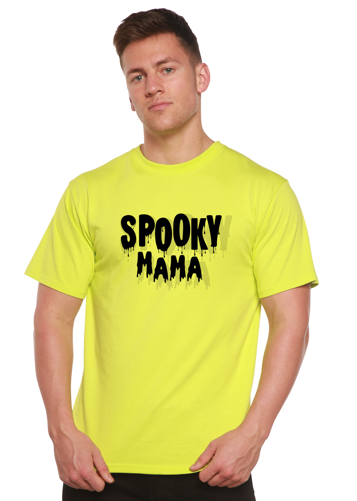 Spooky Mama Halloween Men's Bamboo Viscose/Organic Cotton Short Sleeve Graphic T-Shirt