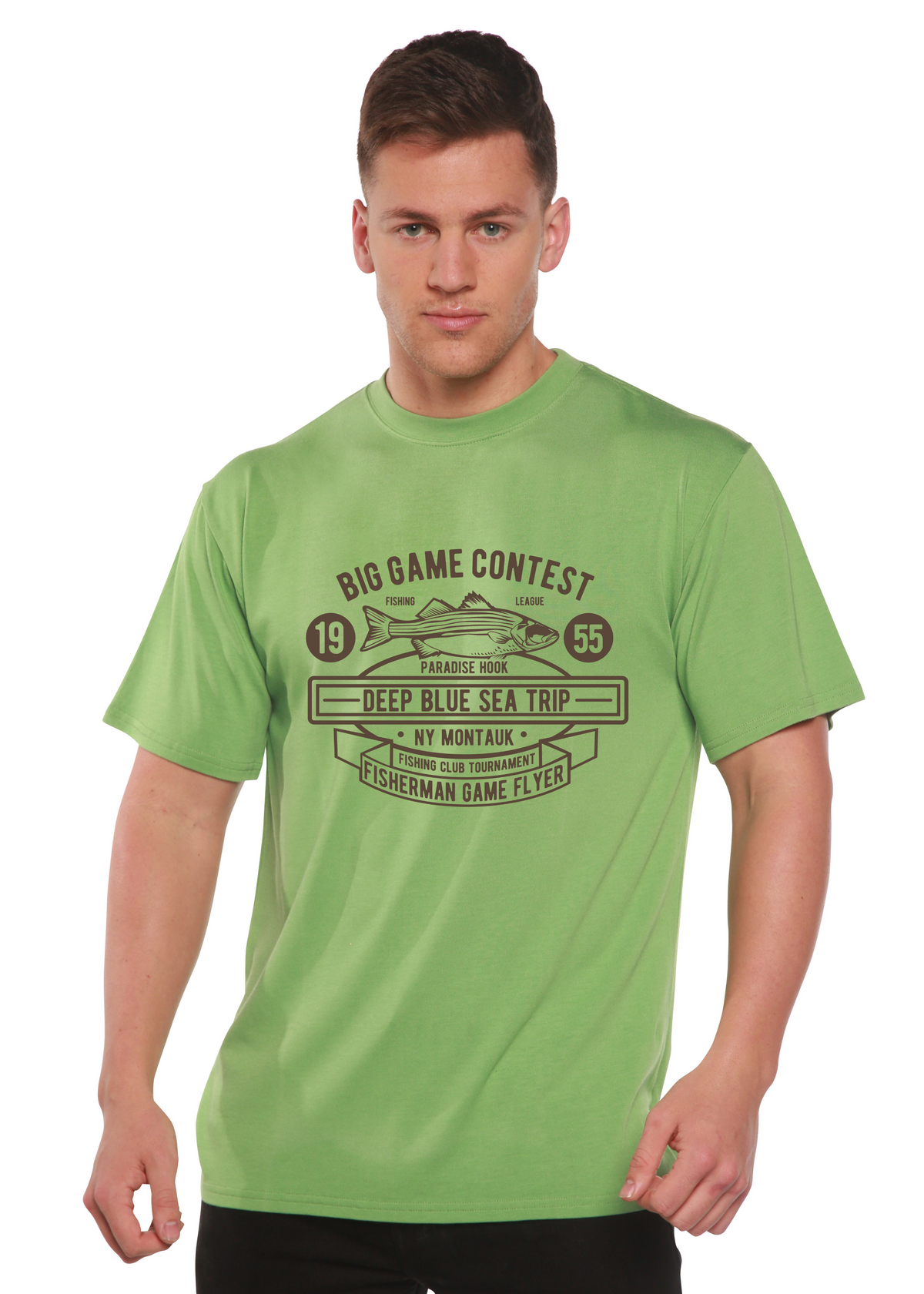 Big Game Contest Men's Bamboo Viscose/Organic Cotton Short Sleeve Graphic T-Shirt