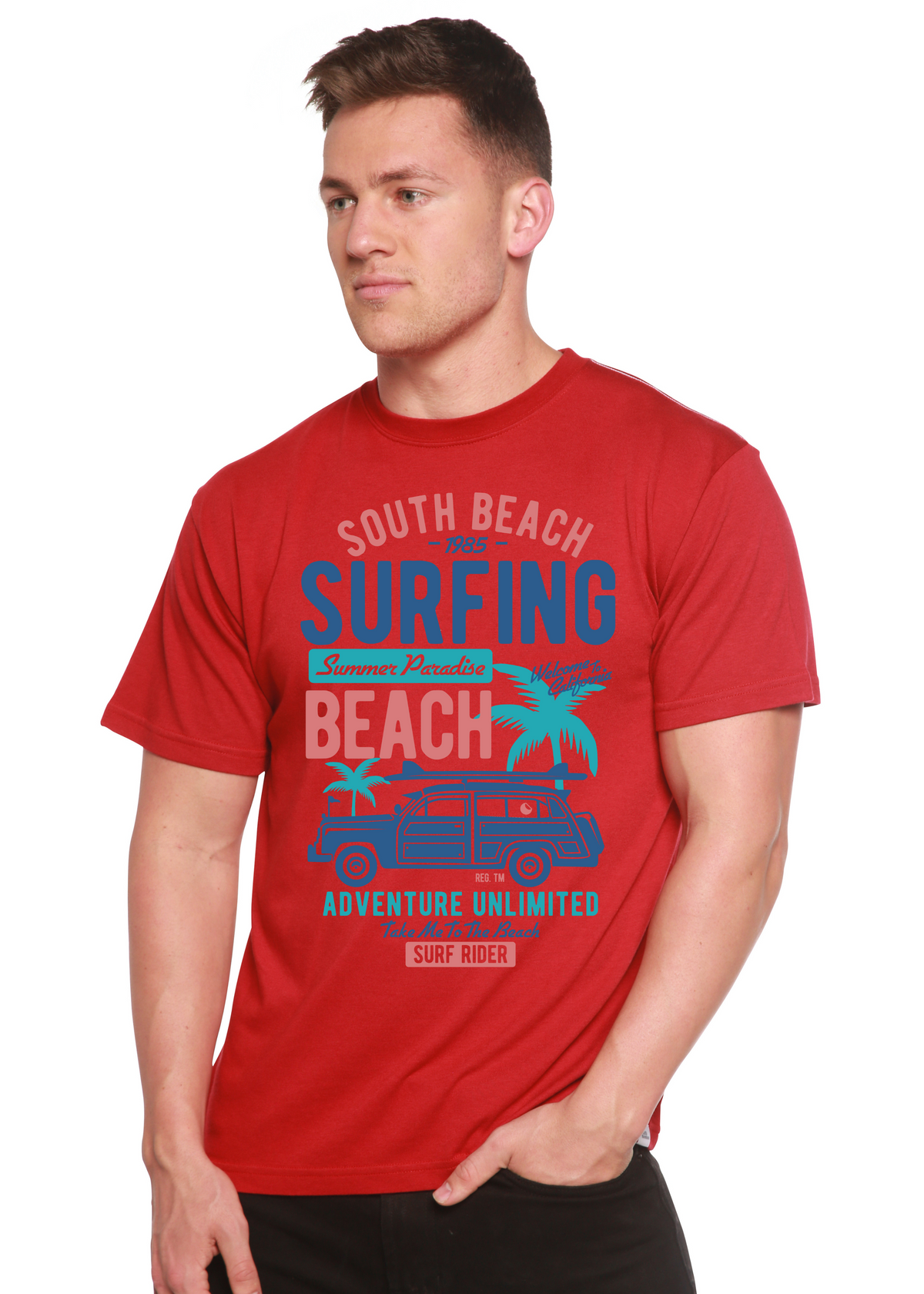 South Beach Spun Bamboo® Men's Bamboo Viscose/Organic Cotton Short Sleeve Graphic T-Shirt