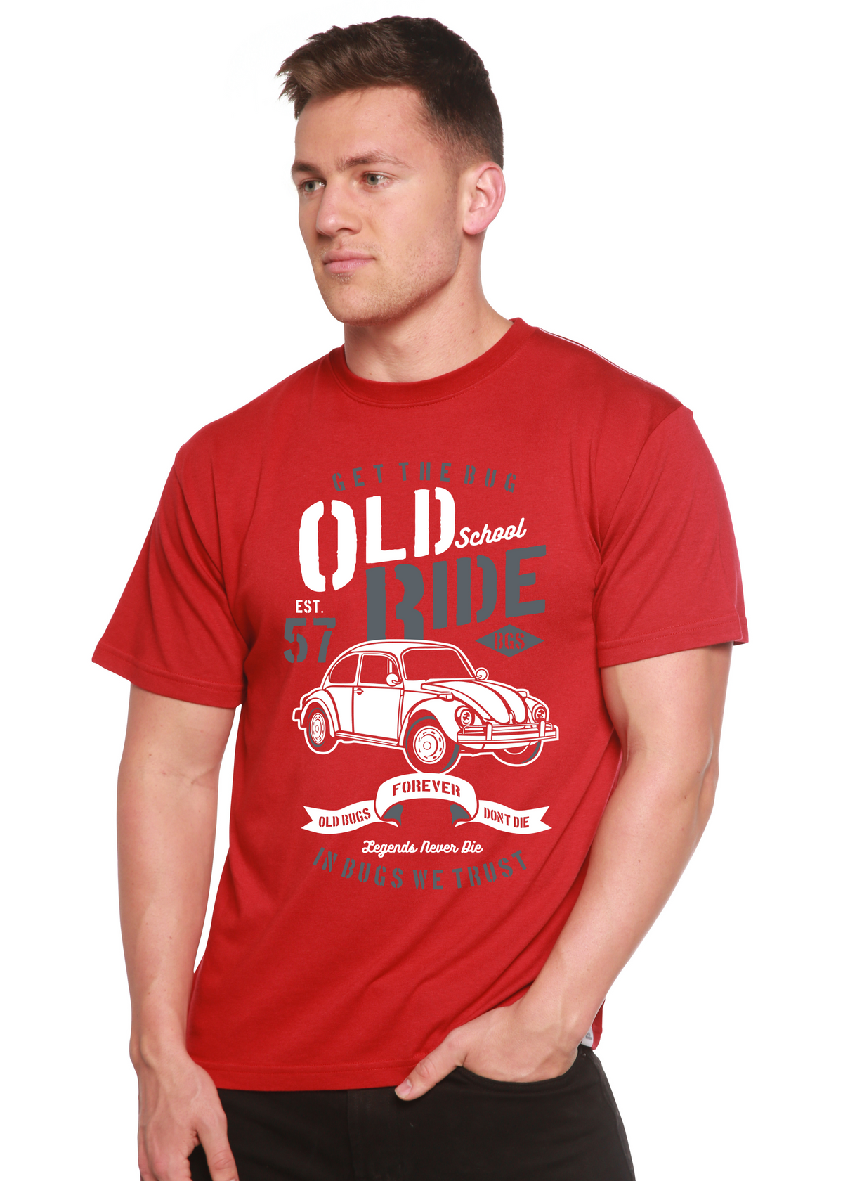 Old School Ride Spun Bamboo® Men's Bamboo Viscose/Organic Cotton Short Sleeve Graphic T-Shirt