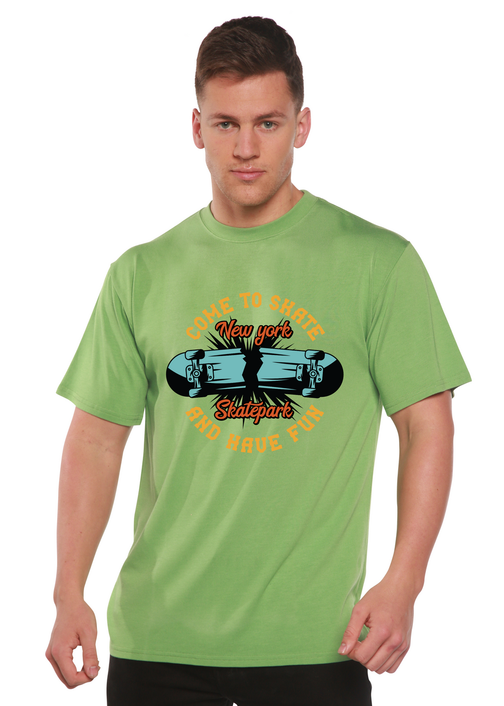 New York Skatepark Men's Bamboo Viscose/Organic Cotton Short Sleeve Graphic T-Shirt