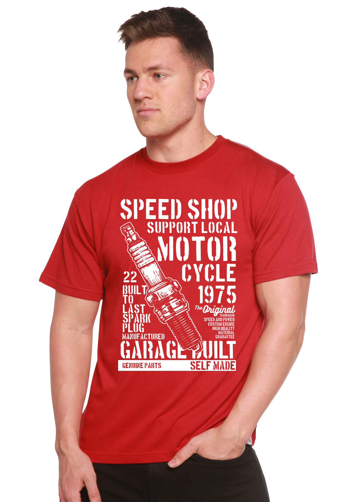 Spark Plug Spun Bamboo® Men's Bamboo Viscose/Organic Cotton Short Sleeve Graphic T-Shirt