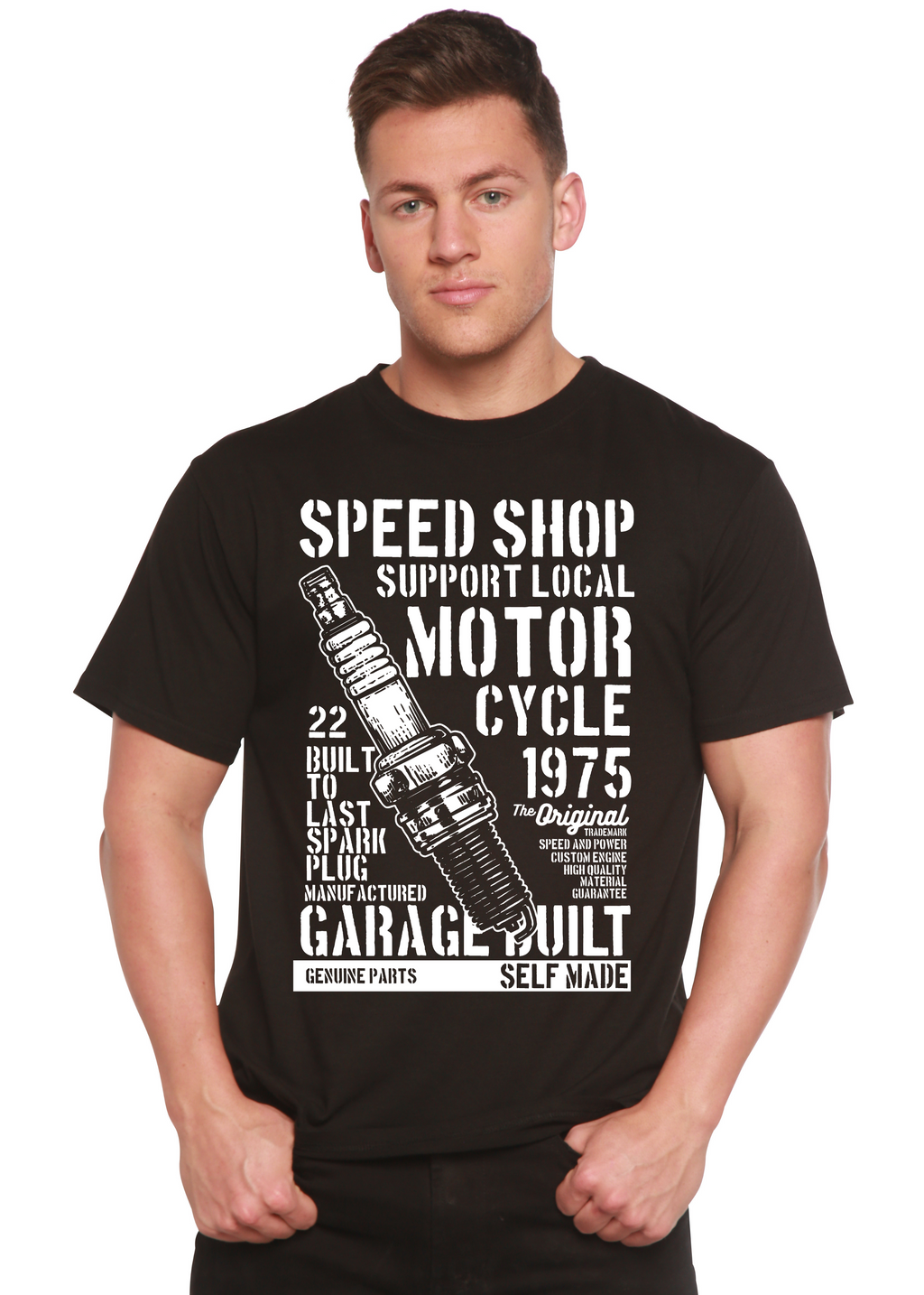 Spark Plug Spun Bamboo® Men's Bamboo Viscose/Organic Cotton Short Sleeve Graphic T-Shirt