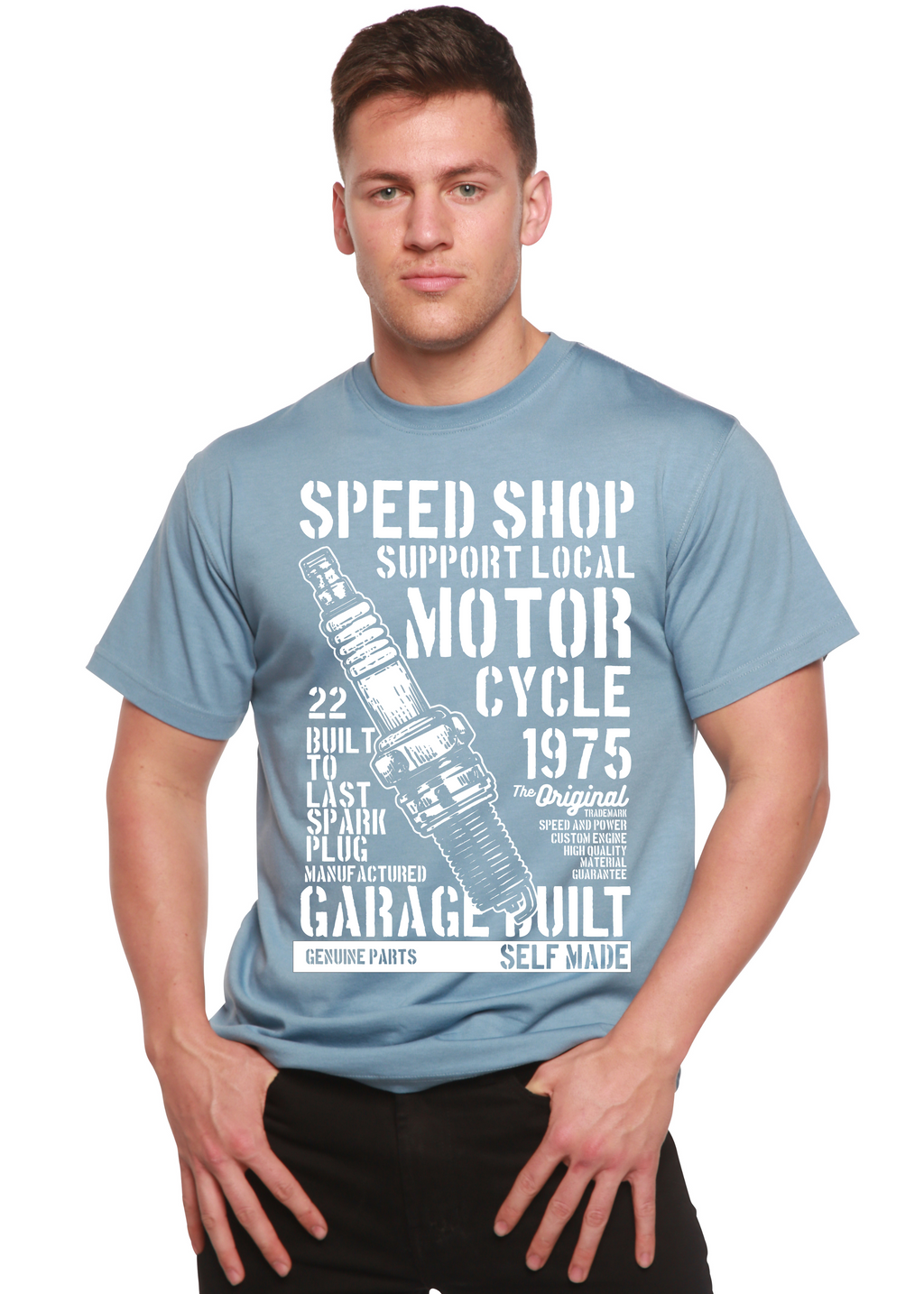 Spark Plug Spun Bamboo® Men's Bamboo Viscose/Organic Cotton Short Sleeve Graphic T-Shirt