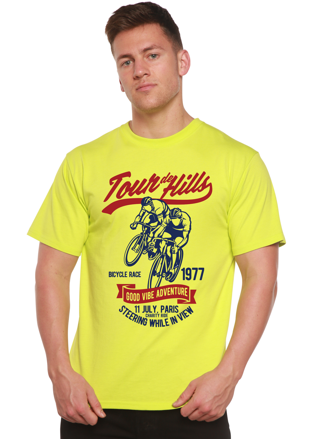 Tour De Hills Spun Bamboo® Men's Bamboo Viscose/Organic Cotton Short Sleeve Graphic T-Shirt