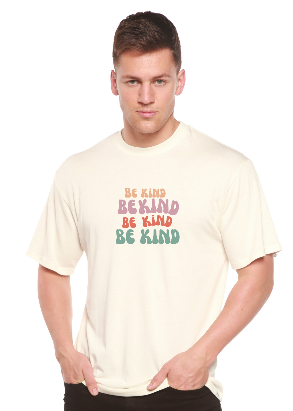 Be Kind Men's Bamboo Viscose/Organic Cotton Short Sleeve Graphic T-Shirt