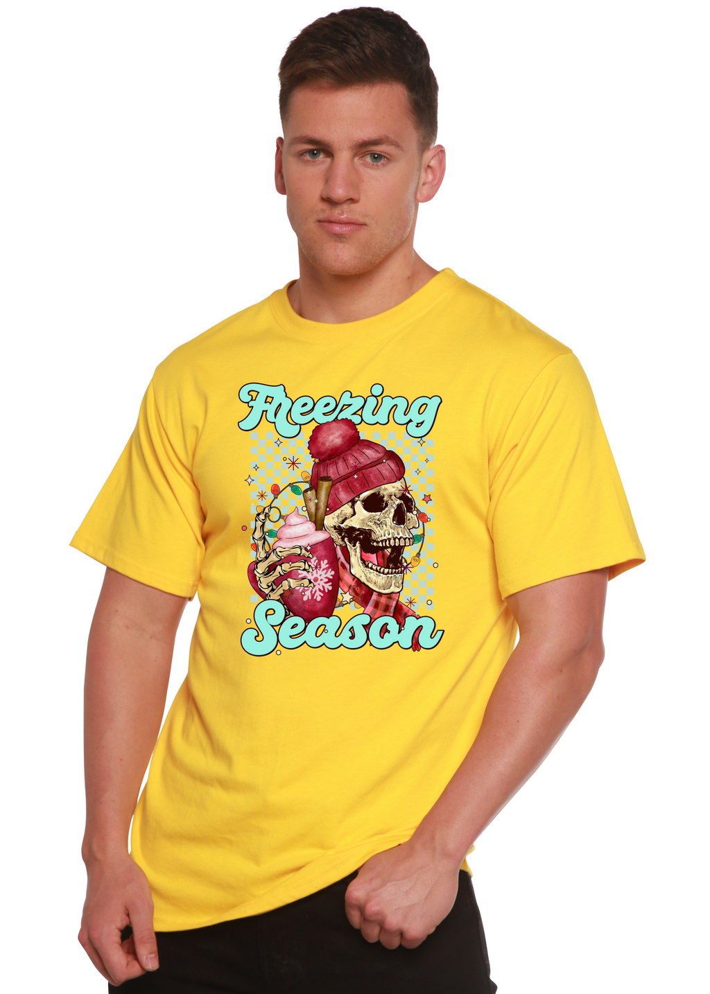Freezing Season Unisex Bamboo Viscose/Organic Cotton Short Sleeve Graphic T-Shirt