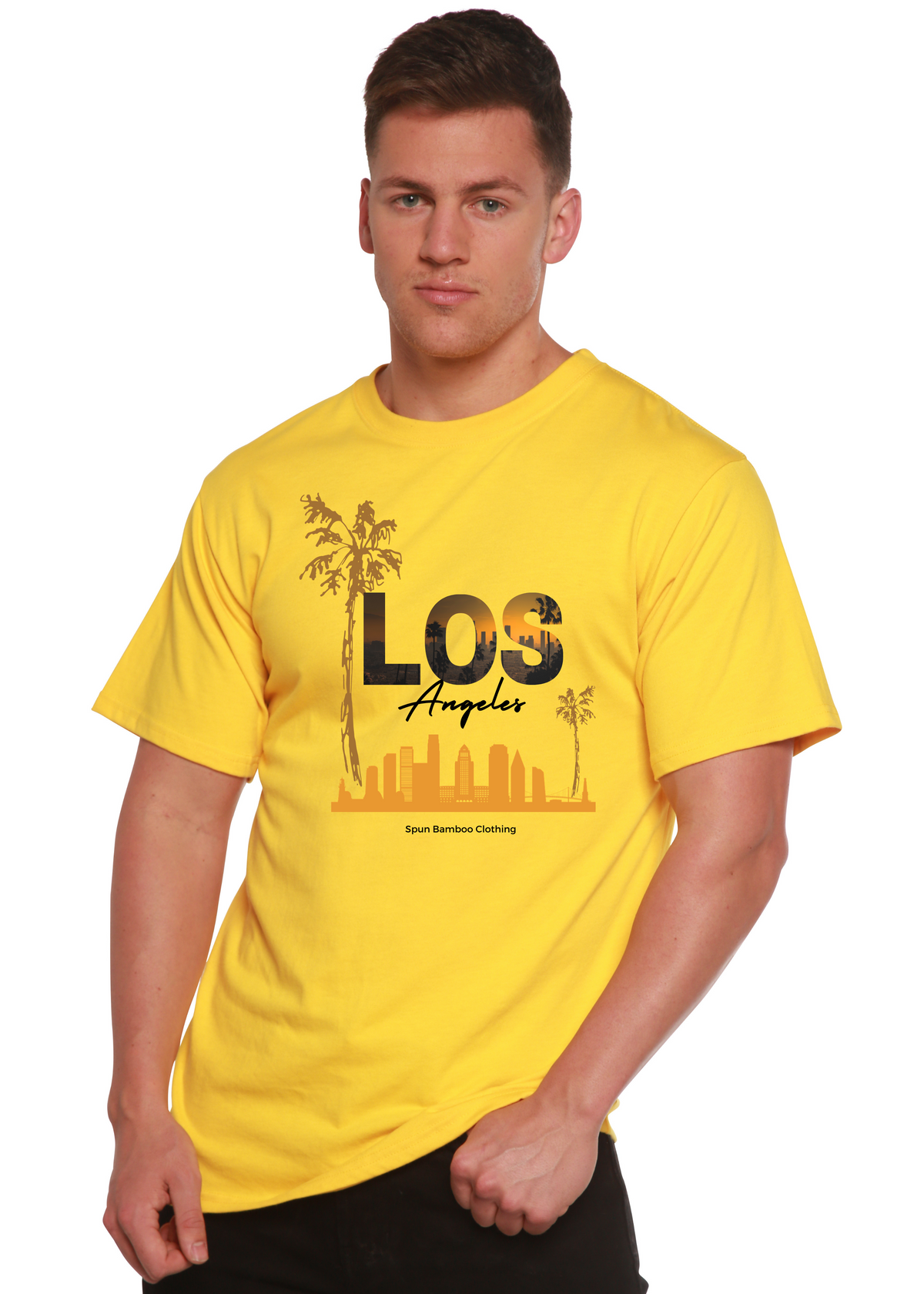 Los Angeles Unisex Bamboo Viscose/Organic Cotton Short Sleeve Graphic T-Shirt