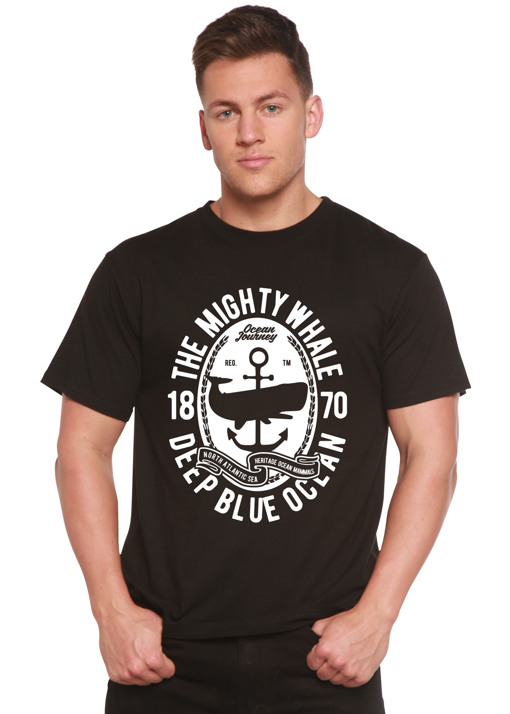 The Mighty Spun Bamboo® Men's Bamboo Viscose/Organic Cotton Short Sleeve Graphic T-Shirt
