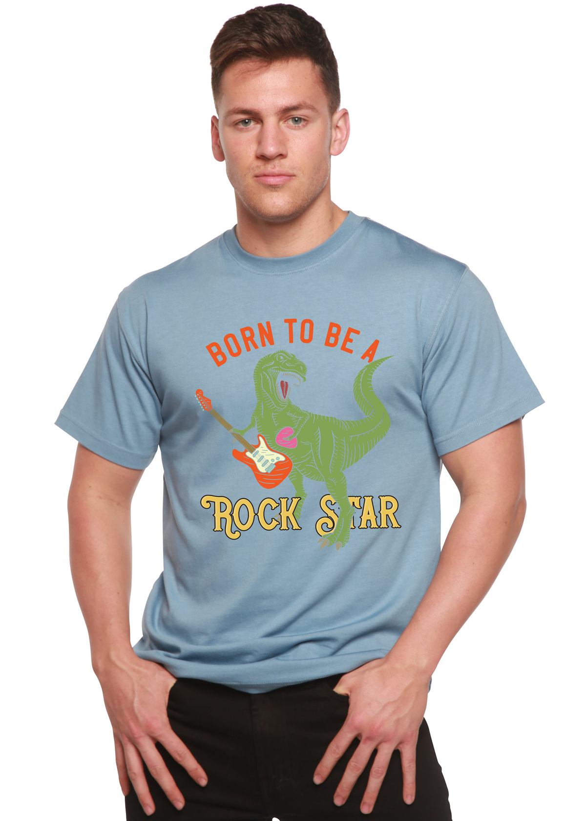 Born To Be A Rock Star Men's Bamboo Viscose/Organic Cotton Short Sleeve Graphic T-Shirt
