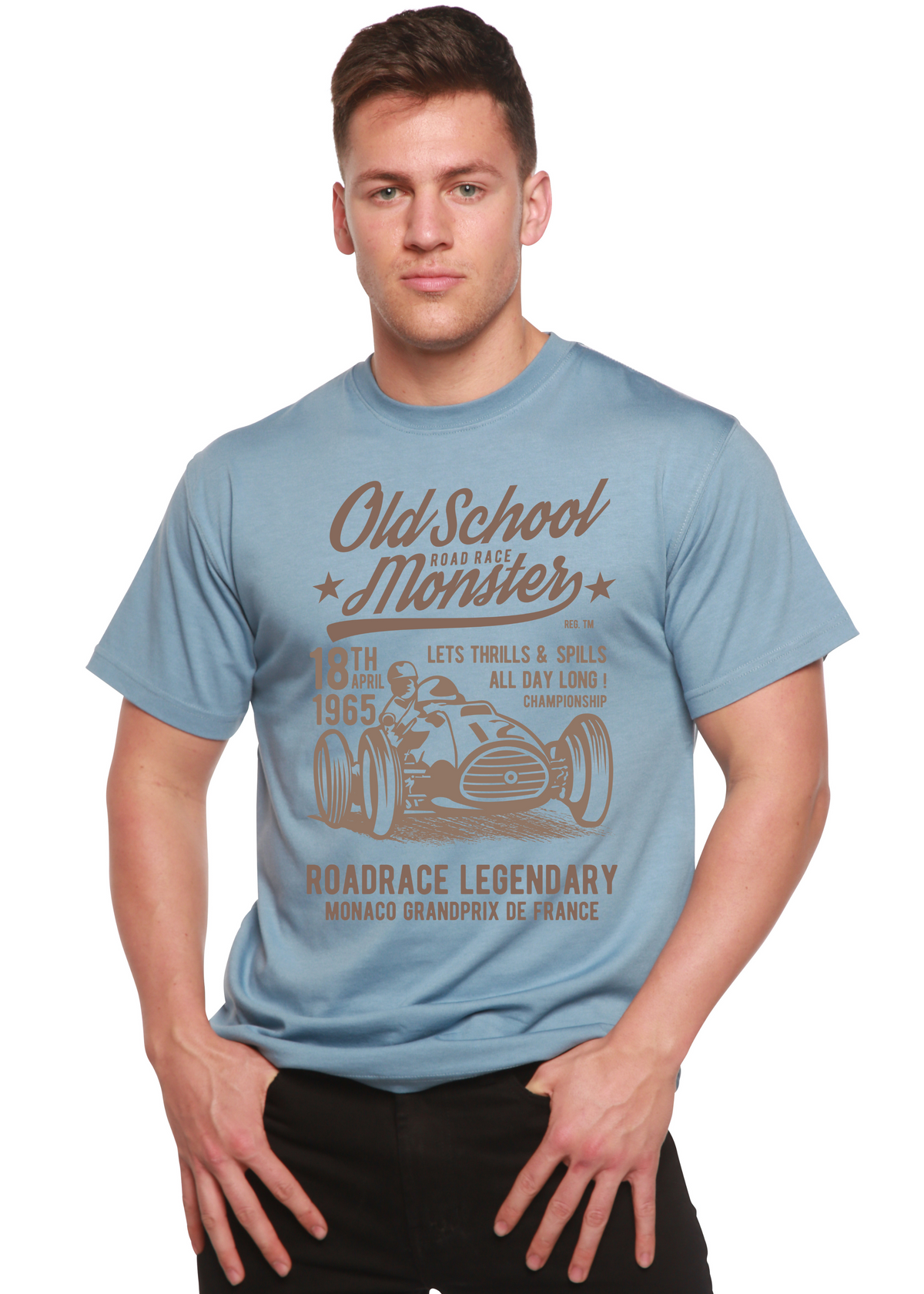 Old School Road Spun Bamboo® Men's Bamboo Viscose/Organic Cotton Short Sleeve Graphic T-Shirt