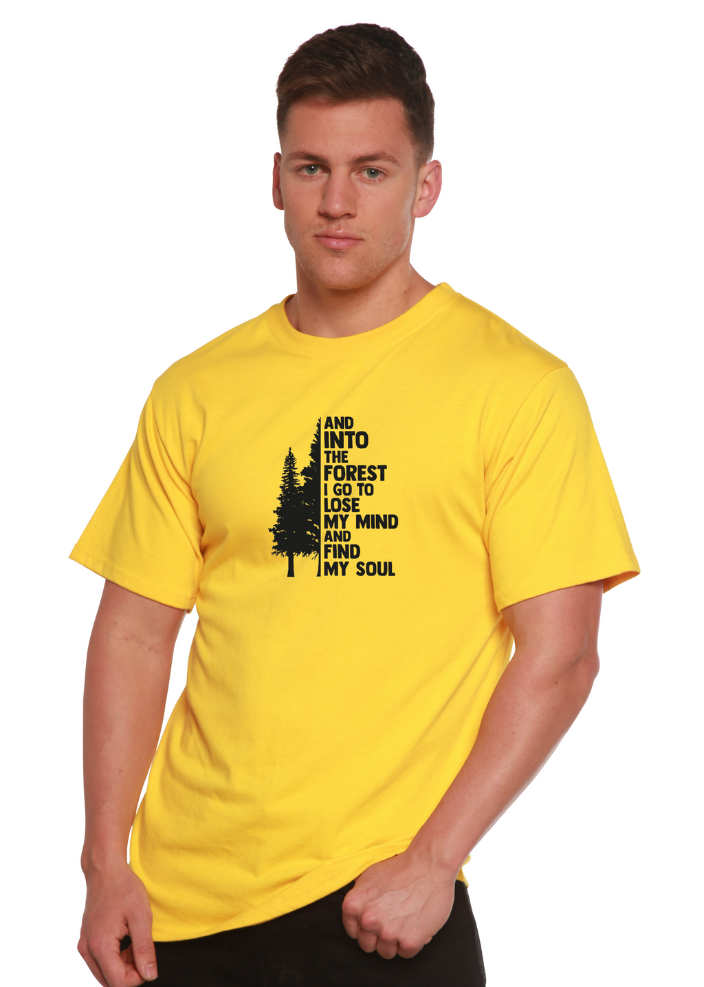 And Into The Forest I Go Men's Bamboo Viscose/Organic Cotton Short Sleeve Graphic T-Shirt