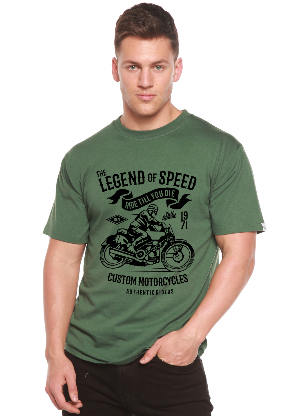 The Legend of Speed Spun Bamboo® Men's Bamboo Viscose/Organic Cotton Short Sleeve Graphic T-Shirt