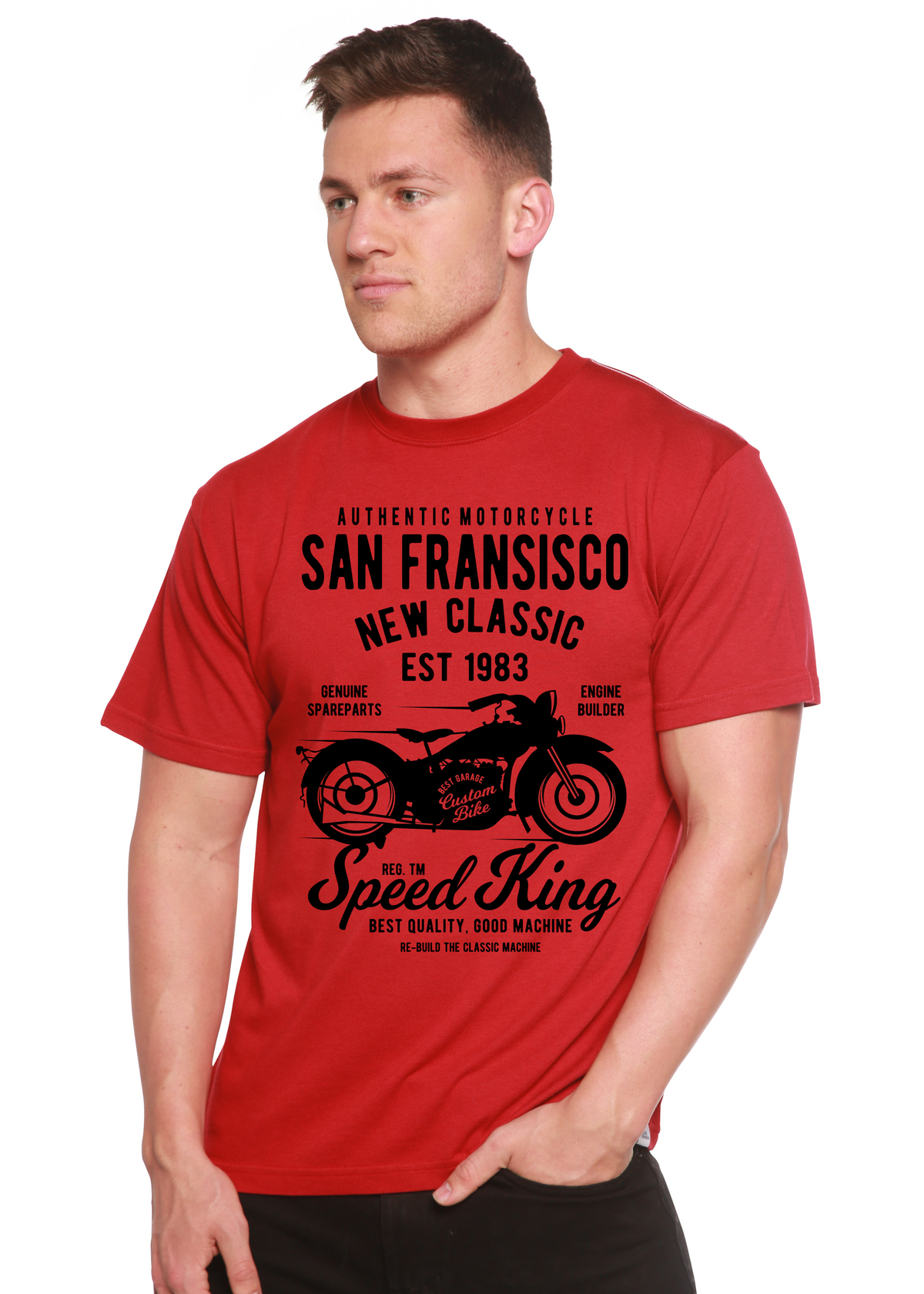 San Fransisco Spun Bamboo® Men's Bamboo Viscose/Organic Cotton Short Sleeve Graphic T-Shirt