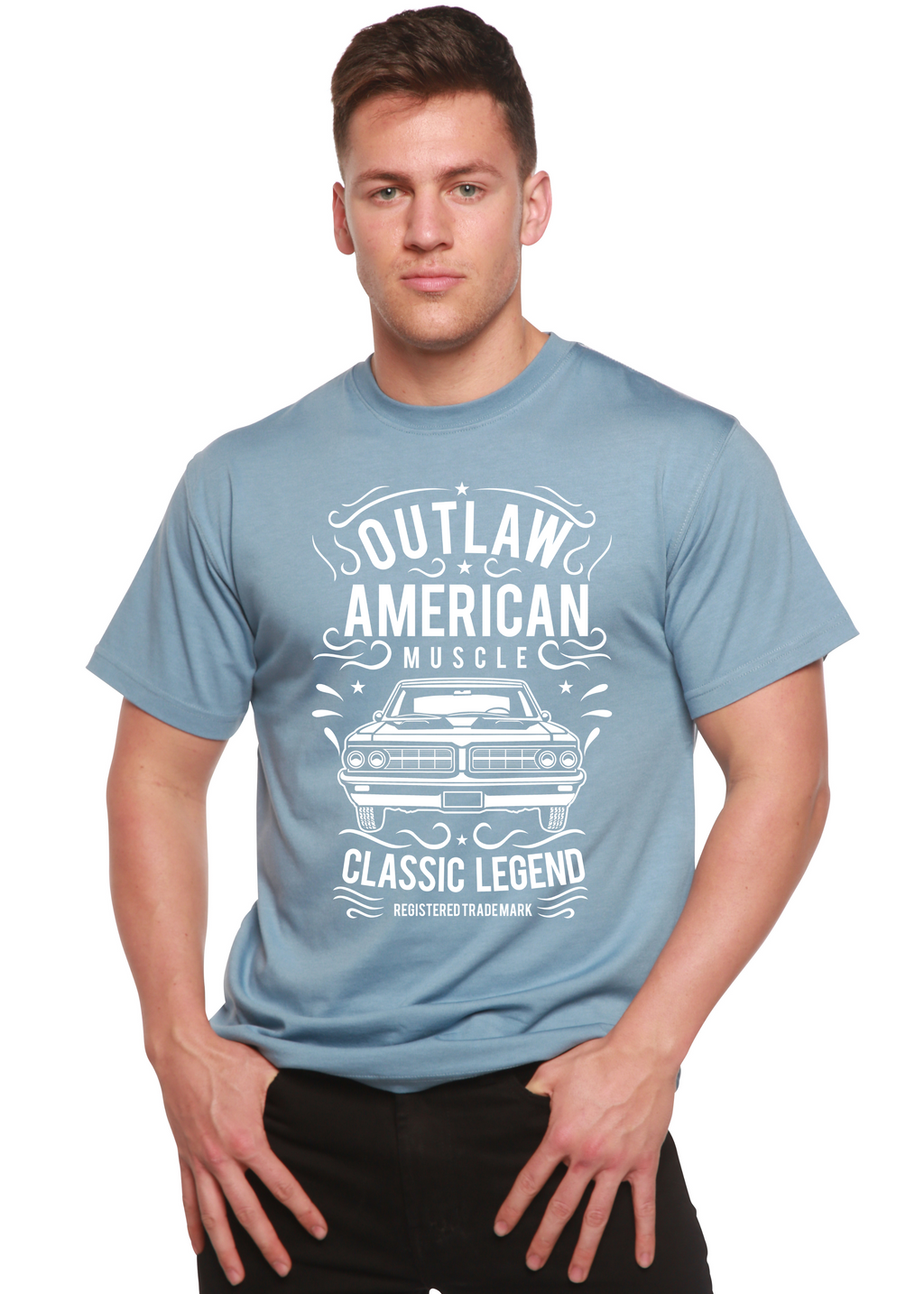 Outlaw American Muscle Spun Bamboo® Men's Bamboo Viscose/Organic Cotton Short Sleeve Graphic T-Shirt