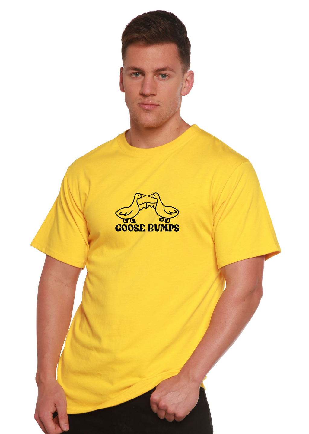 Goose Bumps Men's Bamboo Viscose/Organic Cotton Short Sleeve Graphic T-Shirt