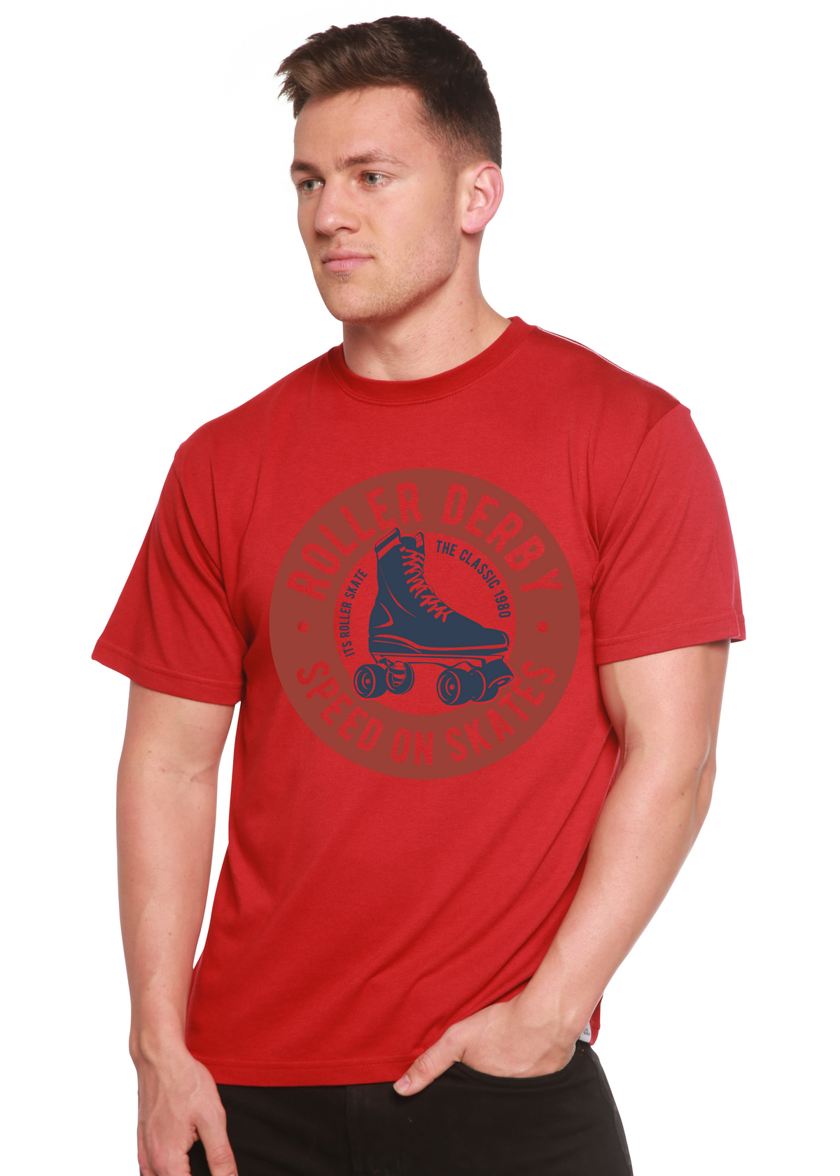 Roller Derby Spun Bamboo® Men's Bamboo Viscose/Organic Cotton Short Sleeve Graphic T-Shirt