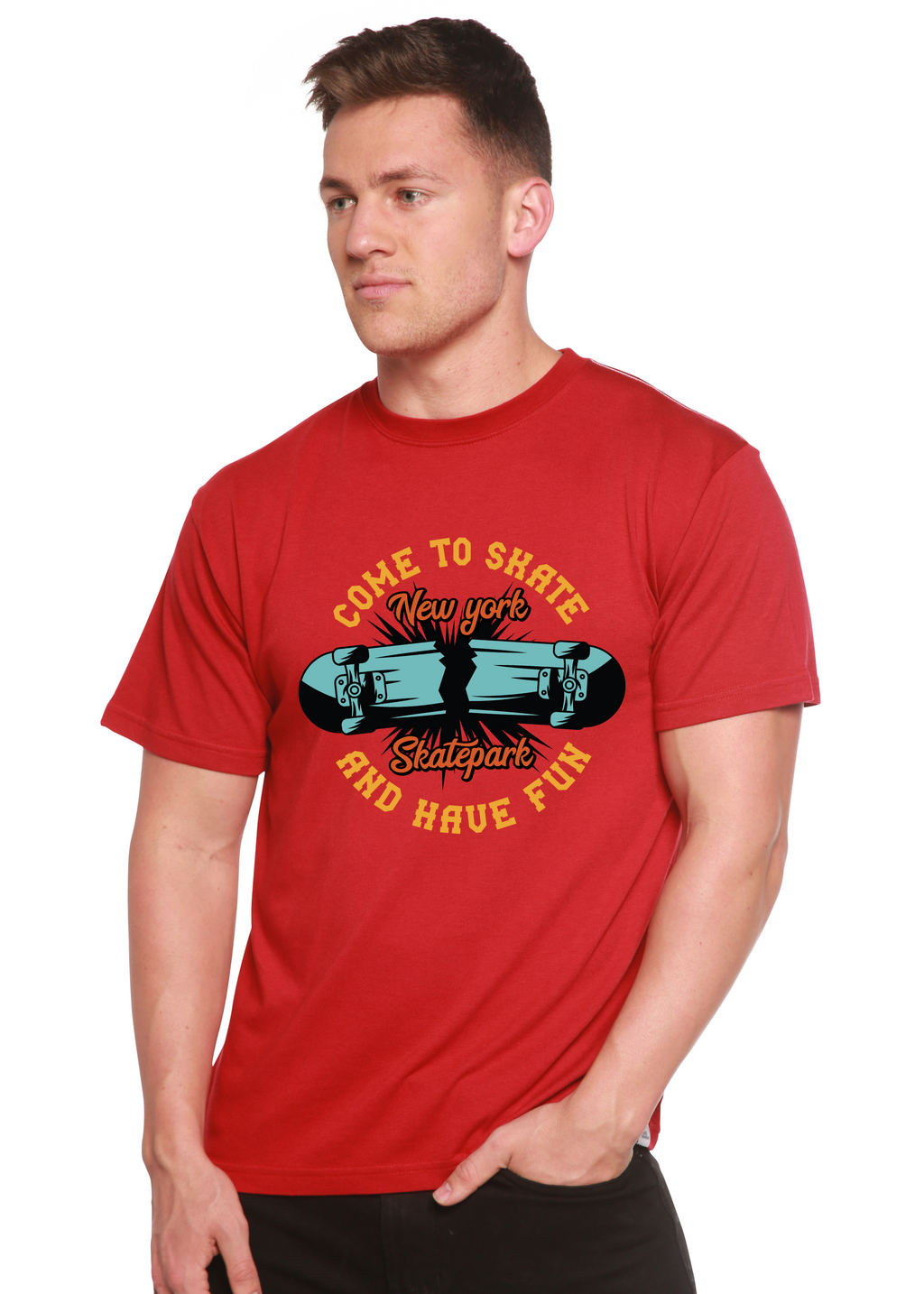 New York Skatepark Men's Bamboo Viscose/Organic Cotton Short Sleeve Graphic T-Shirt