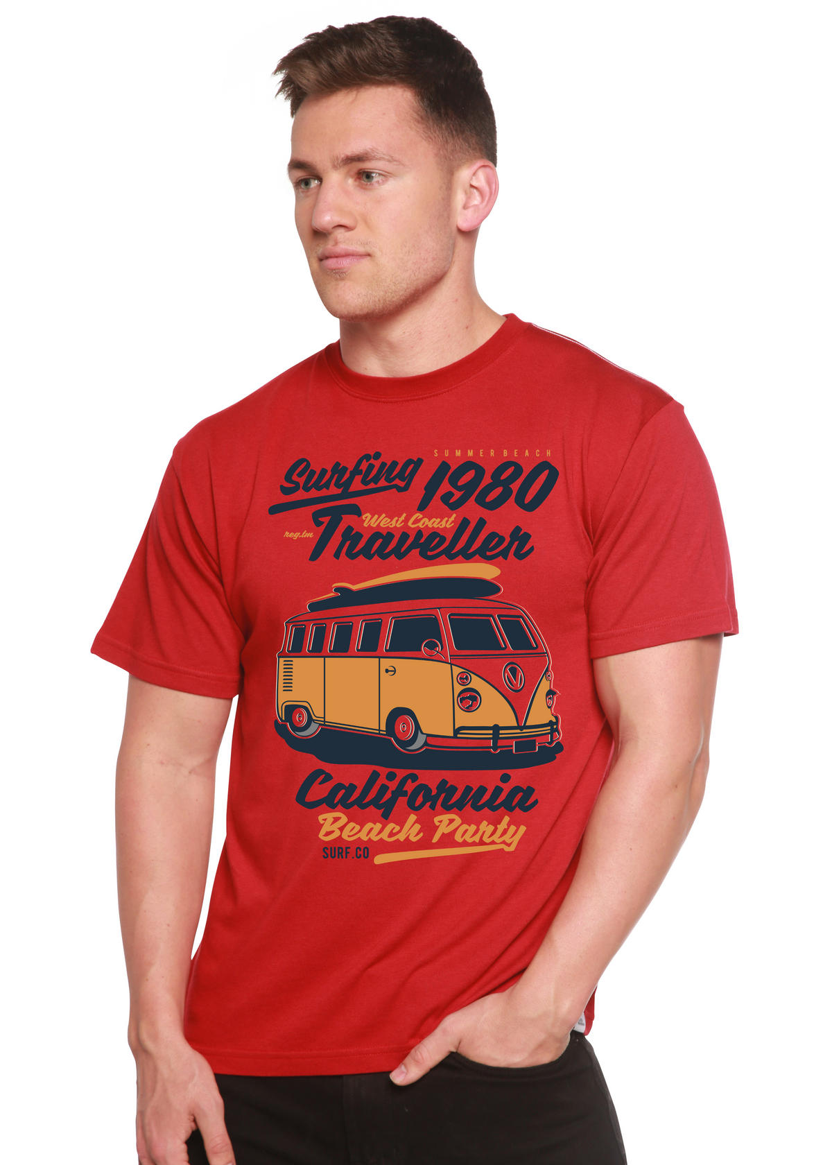 Surfing 1980 Spun Bamboo® Men's Bamboo Viscose/Organic Cotton Short Sleeve Graphic T-Shirt