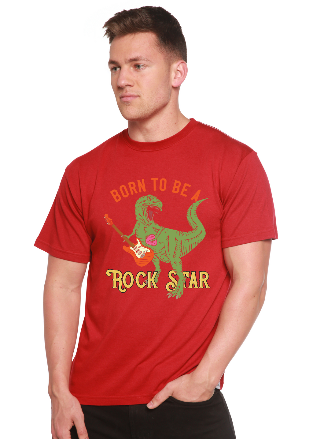 Born To Be A Rock Star Men's Bamboo Viscose/Organic Cotton Short Sleeve Graphic T-Shirt