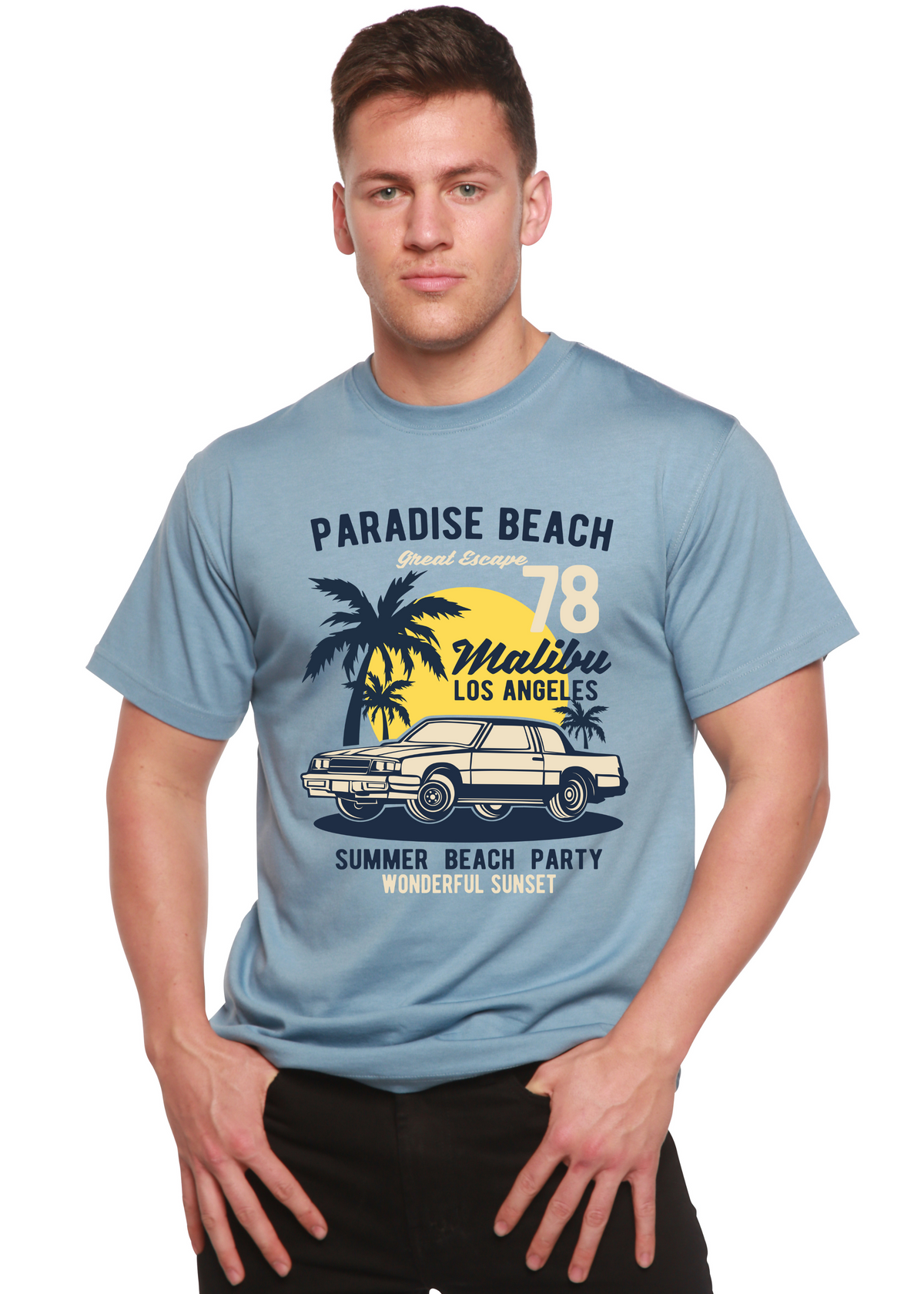 Paradise Beach Spun Bamboo® Men's Bamboo Viscose/Organic Cotton Short Sleeve Graphic T-Shirt