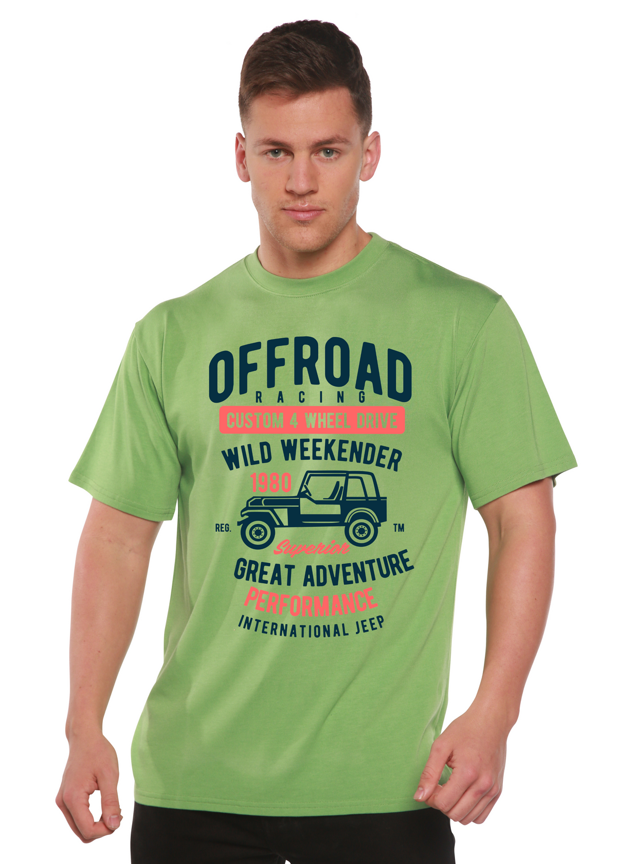 Off Road Racing Spun Bamboo® Men's Bamboo Viscose/Organic Cotton Short Sleeve Graphic T-Shirt