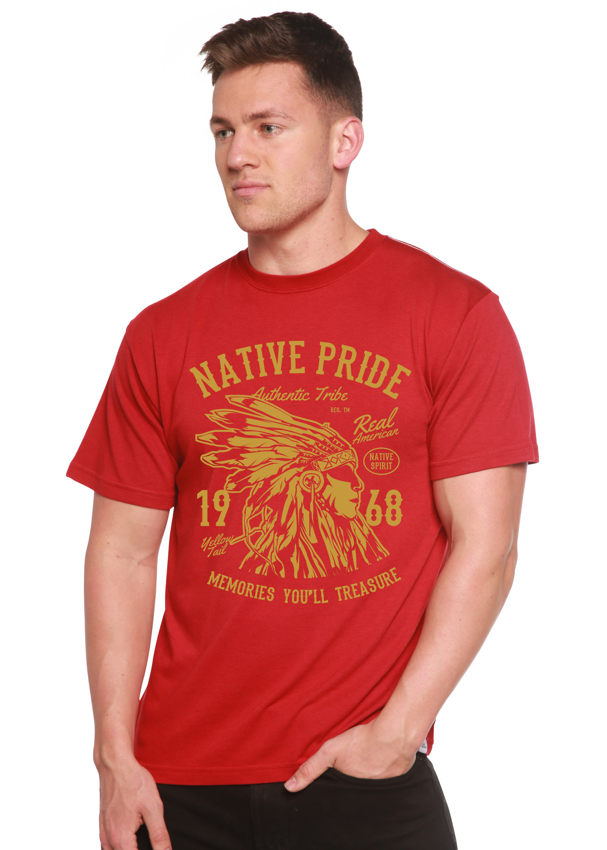 Native Pride Spun Bamboo® Men's Bamboo Viscose/Organic Cotton Short Sleeve Graphic T-Shirt