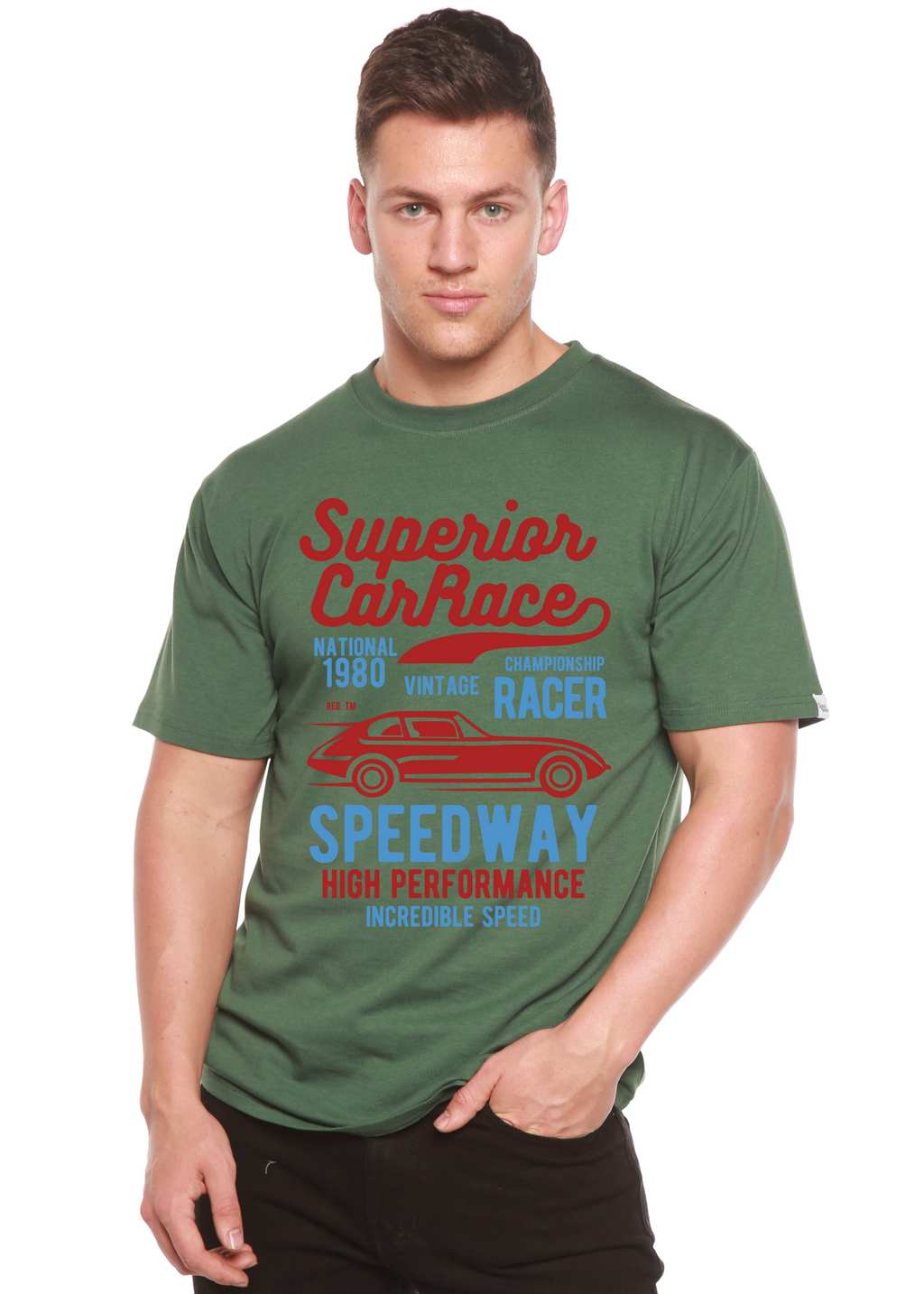 Superior Car Spun Bamboo® Men's Bamboo Viscose/Organic Cotton Short Sleeve Graphic T-Shirt