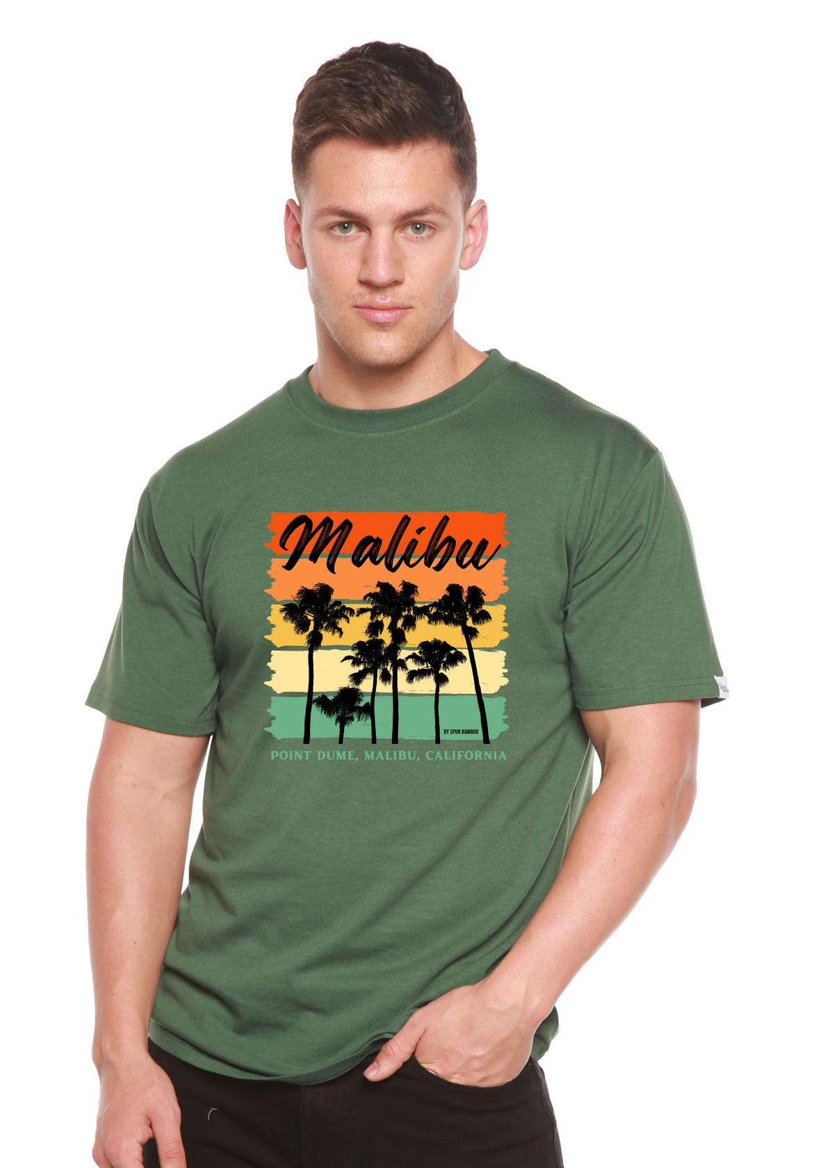 Malibu Unisex Bamboo Viscose/Organic Cotton Short Sleeve Graphic T-Shirt