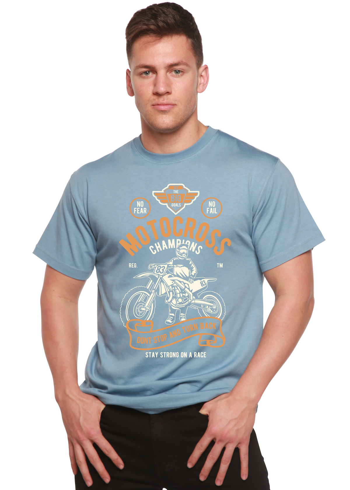Motocross Champions Men's Bamboo Viscose/Organic Cotton Short Sleeve Graphic T-Shirt