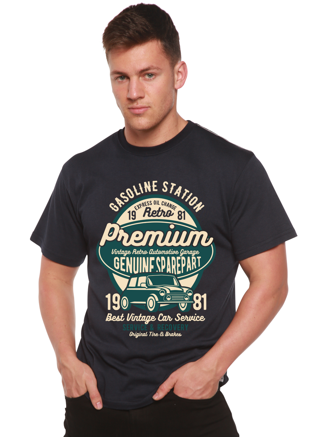 Premium Garage Spun Bamboo® Men's Bamboo Viscose/Organic Cotton Short Sleeve Graphic T-Shirt