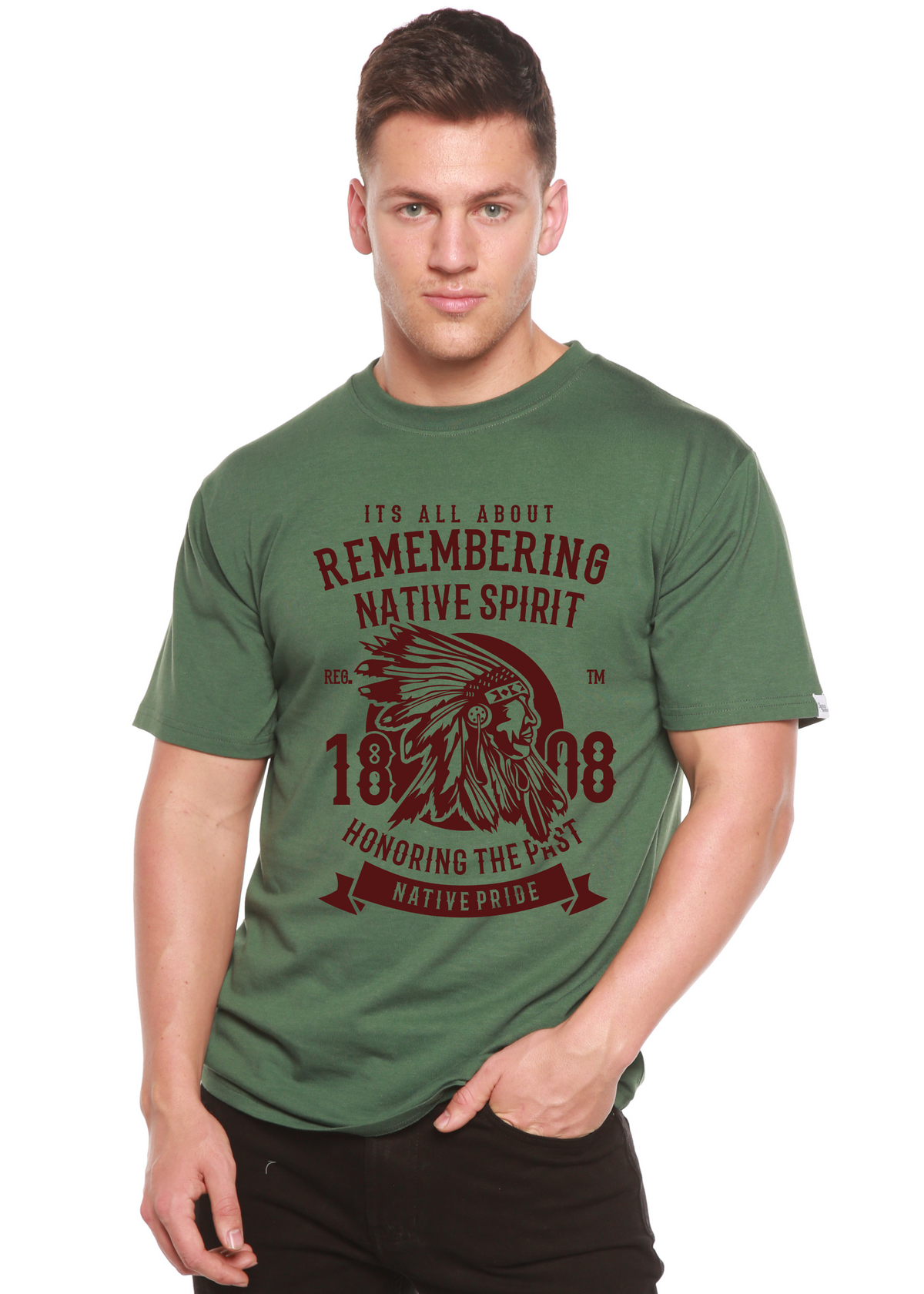 Remembering Spun Bamboo® Men's Bamboo Viscose/Organic Cotton Short Sleeve Graphic T-Shirt