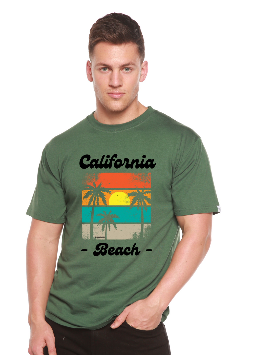 California Beach Unisex Bamboo Viscose/Organic Cotton Short Sleeve Graphic T-Shirt
