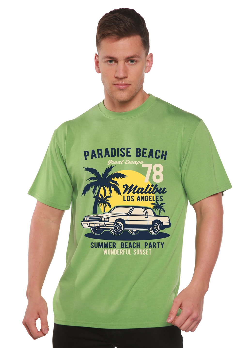 Paradise Beach Spun Bamboo® Men's Bamboo Viscose/Organic Cotton Short Sleeve Graphic T-Shirt