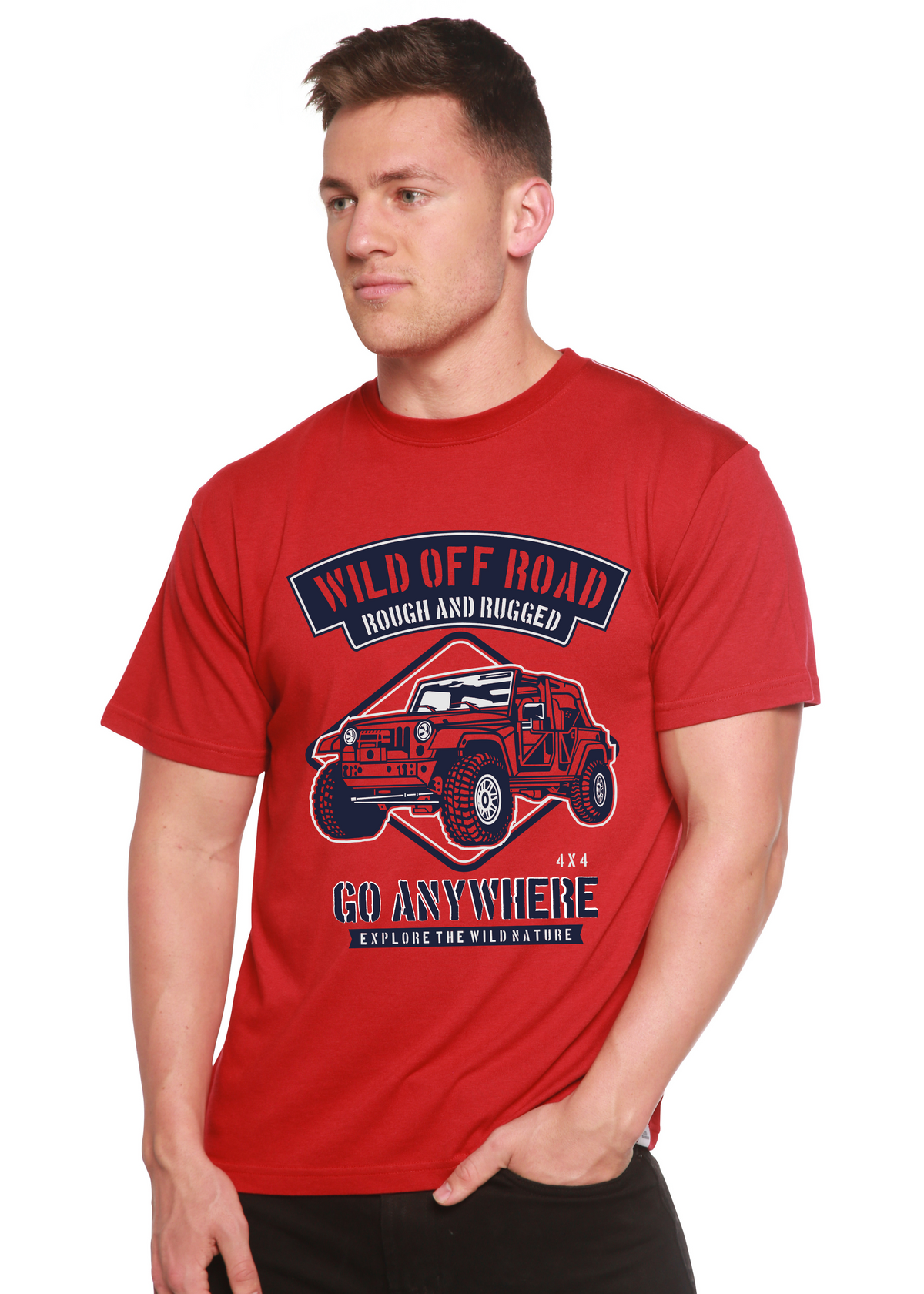 Wild Off Road Spun Bamboo® Men's Bamboo Viscose/Organic Cotton Short Sleeve Graphic T-Shirt